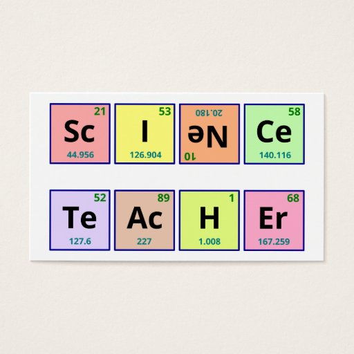 Customizable Science teacher business card