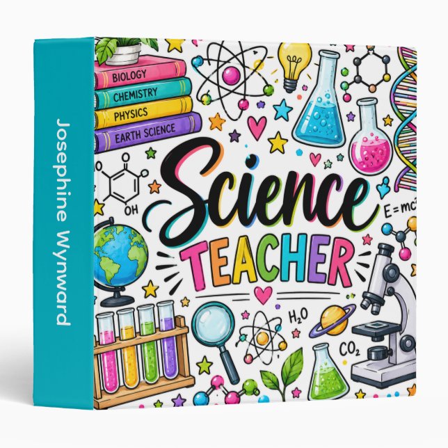 Science Teacher 3 Ring Binder (Front/Spine)