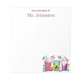 Science Teacher Appreciation Coffee Personalized Notepad
