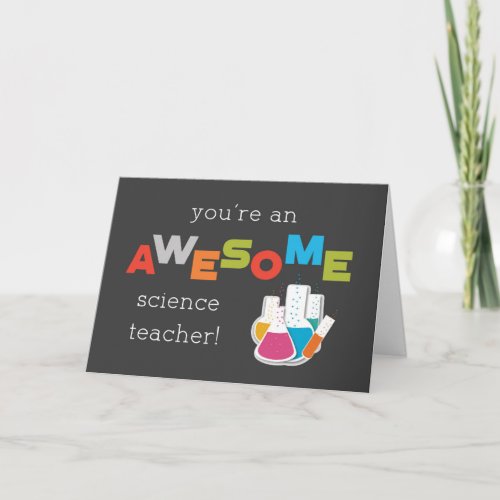 Science Teacher Appreciation Day Test Tube Awesome Card