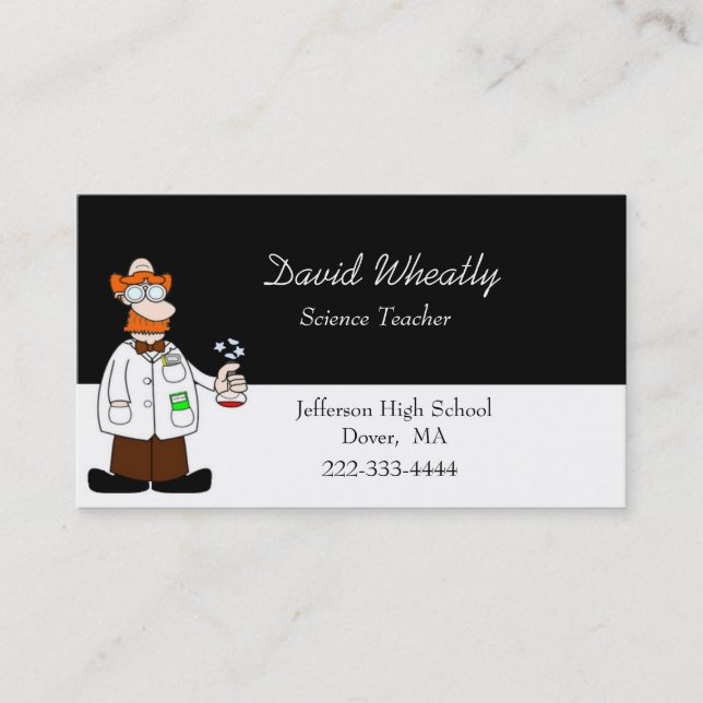 Science Teacher Business Card (Front)