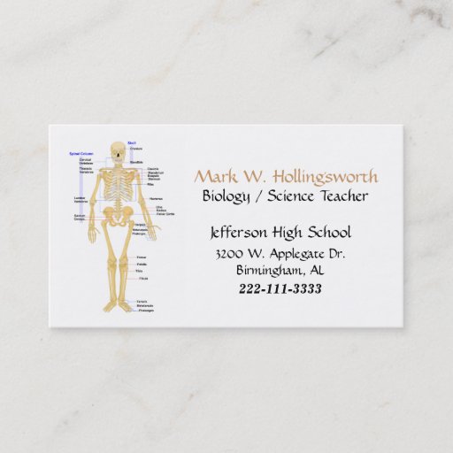 Customizable Science Teacher business cards