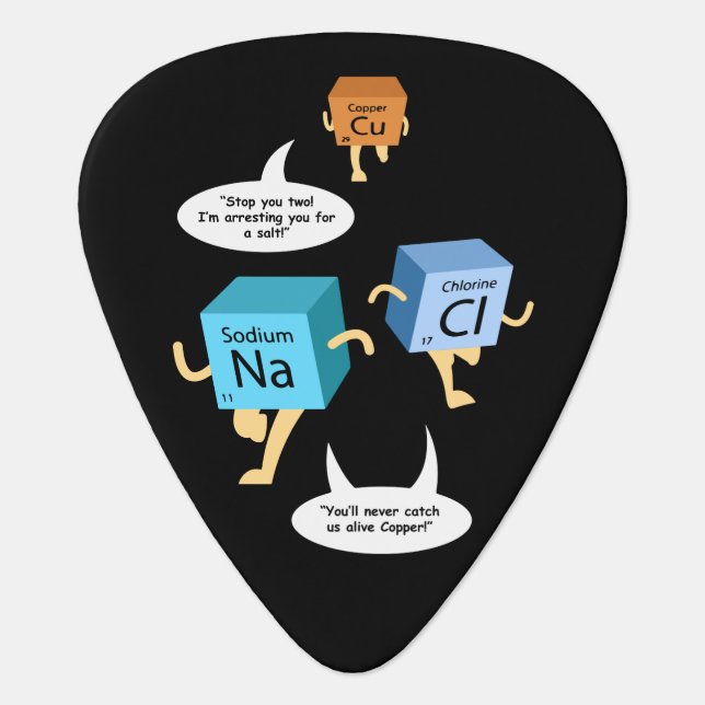 Science Teacher Chemical Elements Geek Gag Guitar Pick (Front)