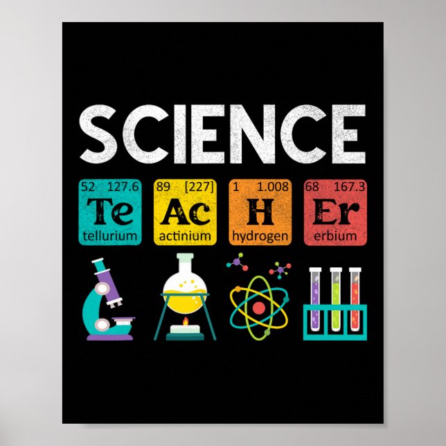 Science Teacher Chemistry Biology Physics Teacher  Poster (Front)