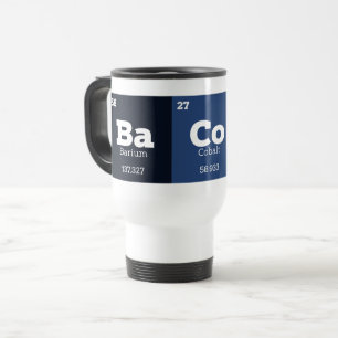 Science Teacher Chemistry Chemical Elements Bacon Travel Mug