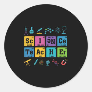 Science Teacher Chemistry Elements Periodic Table  Classic Round Sticker