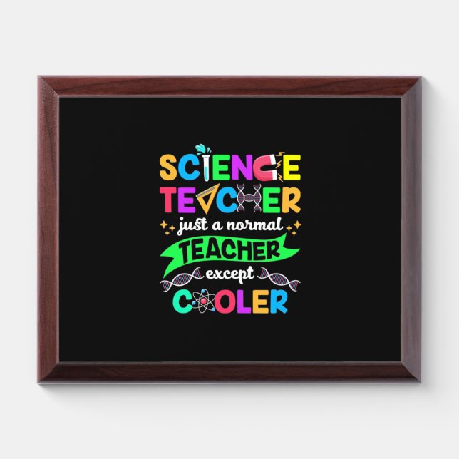 Science Teacher Cool Award Plaque (Horizontal)