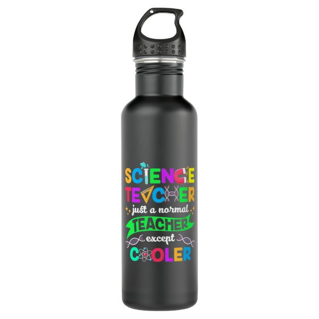 Science Teacher Cool Stainless Steel Water Bottle (Front)