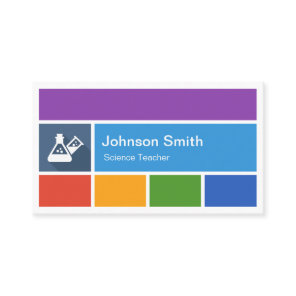 Science Teacher - Creative Modern Metro Style Business Card