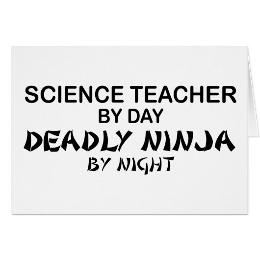 Science Teacher Deadly Ninja Cards (Front Horizontal)