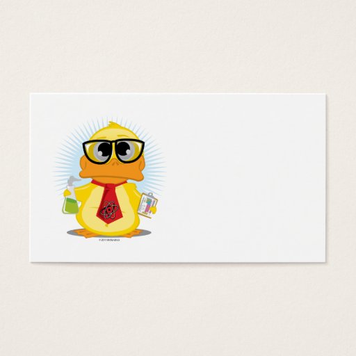 Customizable Science Teacher Duck Business Card Template
