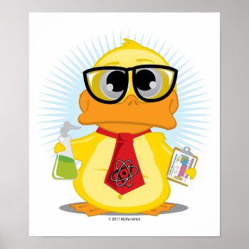 Science Teacher Duck Poster by fightcancertees at Zazzle