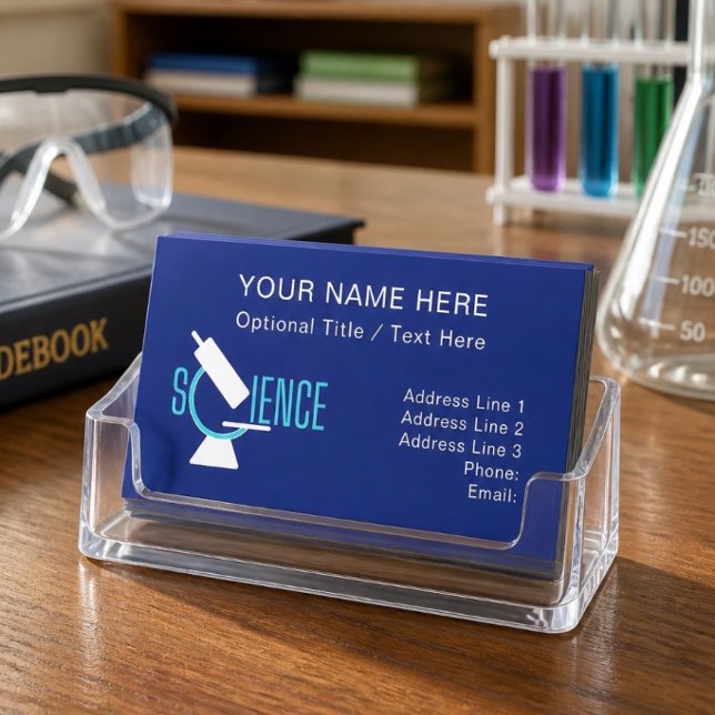 Science Teacher / Educator Microscope  Business Card (Creator Uploaded)
