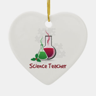 Science Teacher, Experiments Merry Christmas Ceramic Ornament
