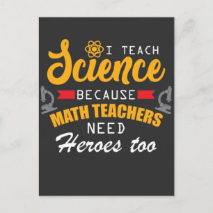 Science Teacher - Heroes Quote Appreciation Gift Postcard