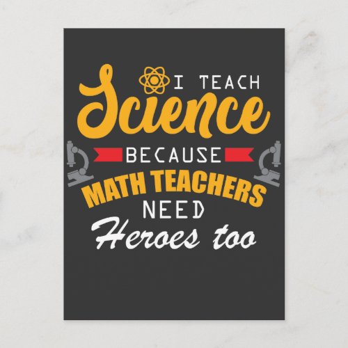 Science Teacher _ Heroes Quote Appreciation Gift Postcard