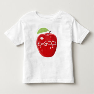 Science Teacher Isaac Newton Law Of Gravity Apple Toddler T-shirt