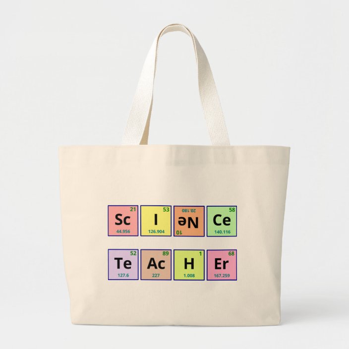 Science Teacher Large Tote Bag | Zazzle.com