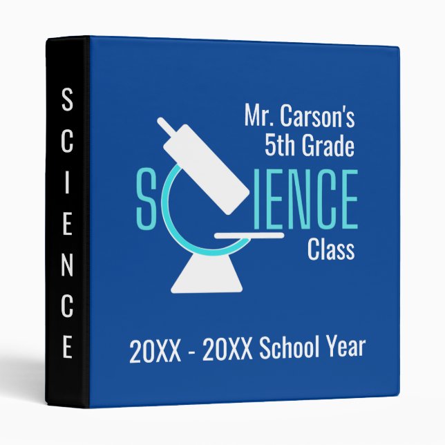 Science Teacher | Microscope Personalized Binder (Front/Spine)