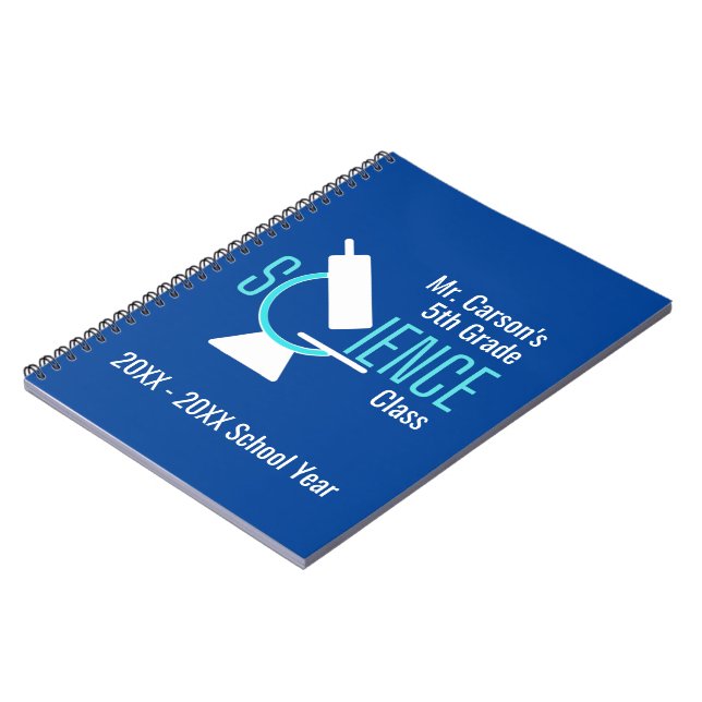 Science Teacher | Microscope Personalized Notebook (Left Side)