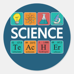 Science Teacher Periodic Table Chemistry Biology Classic Round Sticker