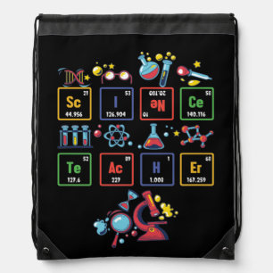 Science Teacher Periodic Table Chemistry Elements Drawstring Bag