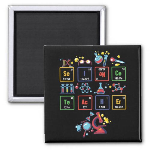 Science Teacher Periodic Table Chemistry Elements Magnet