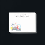 Science Teacher Physics Post-it Notes<br><div class="desc">Gift your science teacher a personalized notepad this year. This bright and colorful physics themed design features magnets,  dna,  atoms and more.</div>