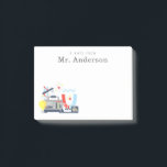 Science Teacher Physics Post-it Notes<br><div class="desc">Gift your science teacher a personalized notepad this year. This bright and colorful physics themed design features magnets,  dna,  atoms and more.</div>