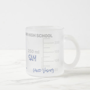 Science Teacher Student Lab Beaker Graduation Gift Frosted Glass Coffee Mug