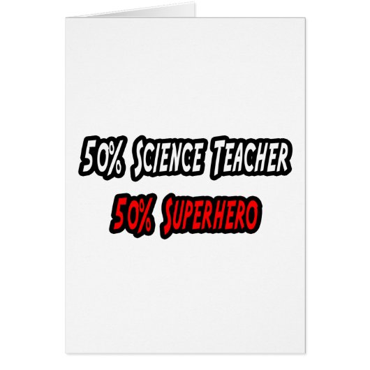 Science Teacher / Superhero Cards (Front)