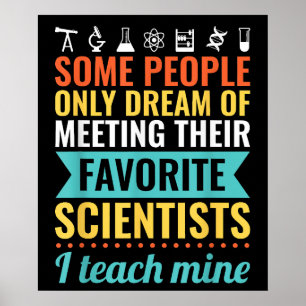 SCIENCE TEACHER Teach Biology Chemistry Physics Poster