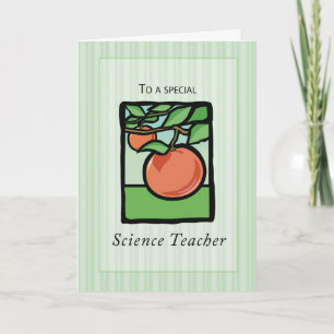 Science Teacher Thank You, Apple Letterpress Thank You Card