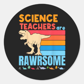 Science Teachers Are Awesome Teacher Retro Classic Round Sticker