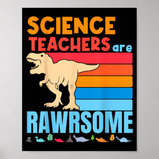 Science Teachers Are Awesome Teacher Retro Poster