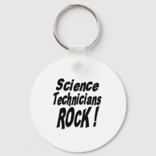 Science Technicians Rock! Keychain