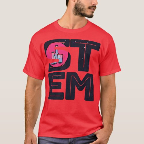 Science Technology Engineering Math STEM Typograph T_Shirt