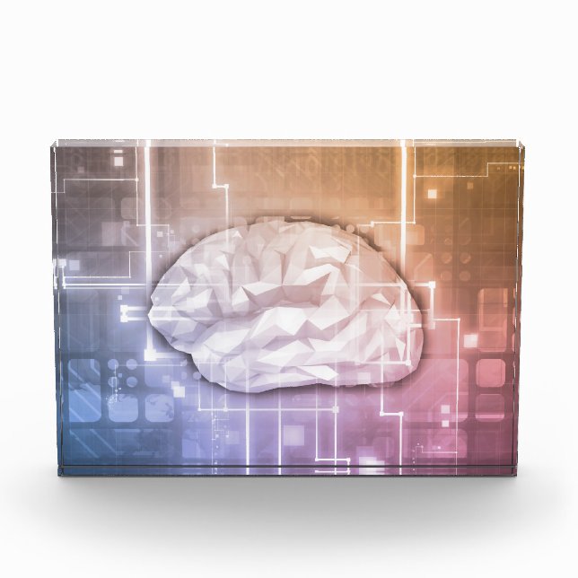 Science Technology with Brain Interface Acrylic Award (Front)