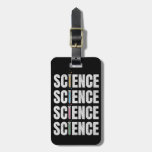 Science text design luggage tag