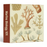 Science Textbook Biology, Vintage Coral Animals 3 Ring Binder
