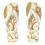 Science Textbook Biology, Vintage Coral Animals Flip Flops