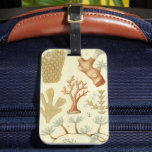 Science Textbook Biology, Vintage Coral Animals Luggage Tag