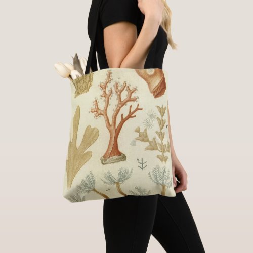 Science Textbook Biology Vintage Coral Animals Tote Bag