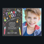Science Thank You Card Experiment Birthday Boy<br><div class="desc">♥ A cute and fun birthday thank you card to thank your guests! Science theme.</div>