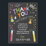 Science Thank You Card Experiment Birthday Boy<br><div class="desc">♥ A cute and fun birthday thank you card to thank your guests! Science theme.</div>