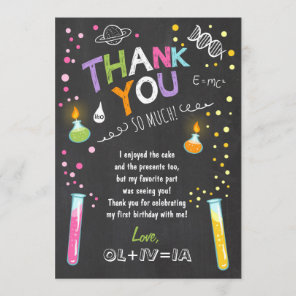 Science Thank You Card Experiment Birthday note