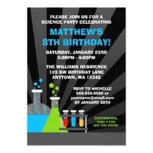 science party invitations zazzle