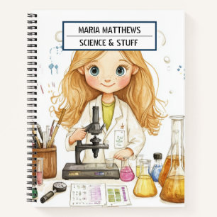 Science themed Girl Notebook