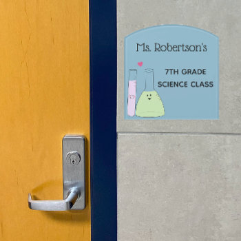 Science Themed Teacher Classroom Sign by NightOwlsMenagerie at Zazzle