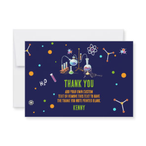 Science Themed thank you card